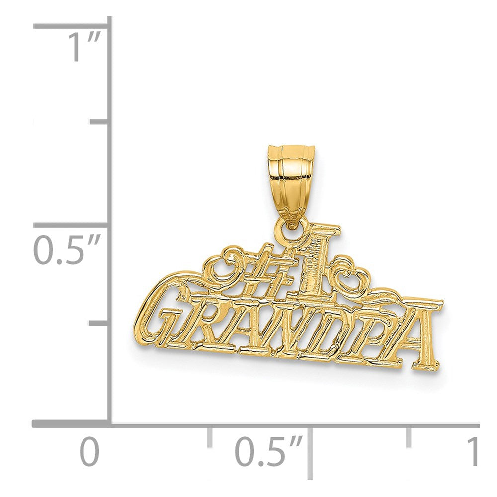 14k #1 GRANDPA Charm