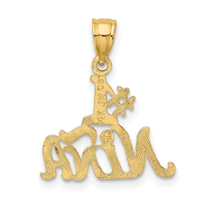 14K #1 NINA  Charm