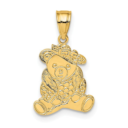14K Dressed Up Teddy Bear Charm