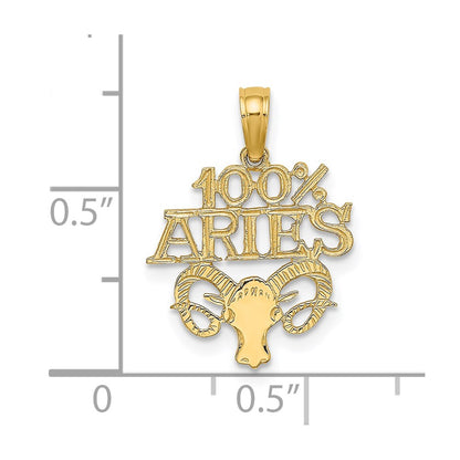 14K 100% ARIES Zodiac Charm