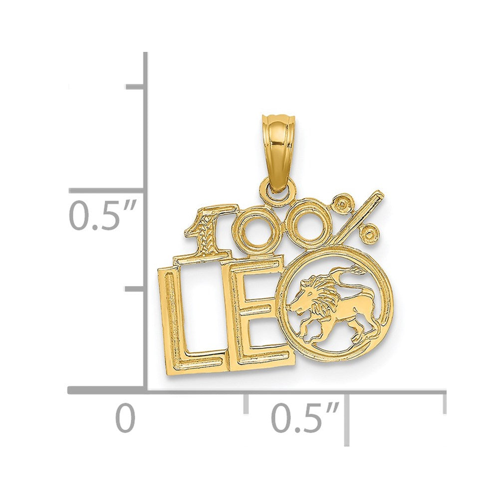 14K 100% LEO Zodiac Charm