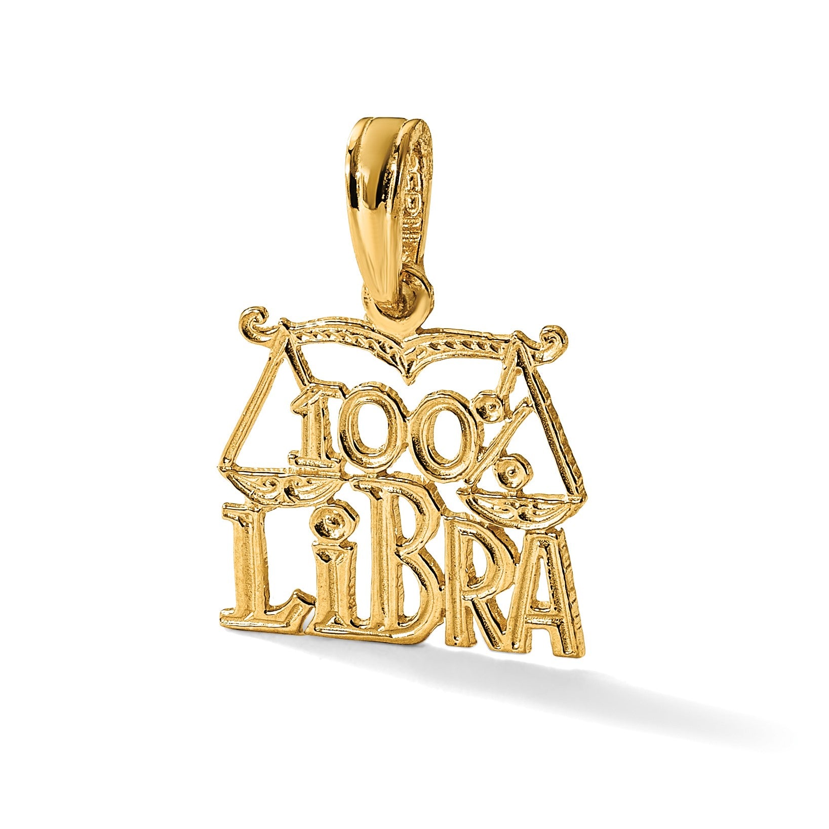 14K 100% LIBRA Zodiac Charm