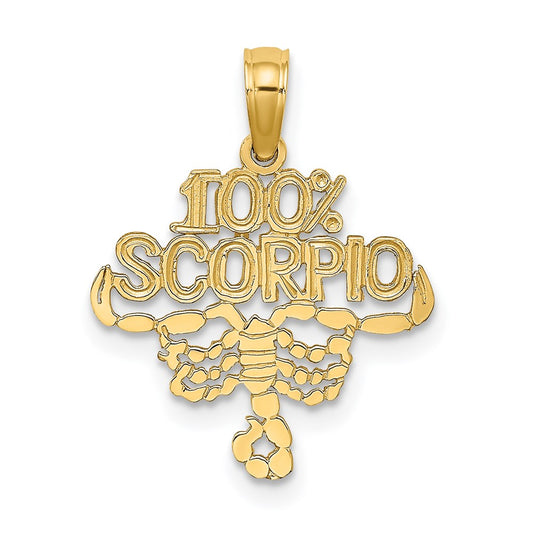 14K 100% SCORPIO Zodiac Charm