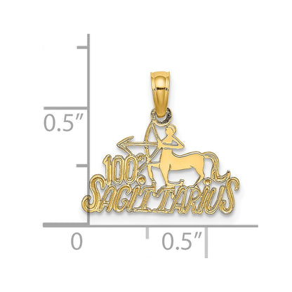 14K 100% SAGITTARIUS Zodiac Charm