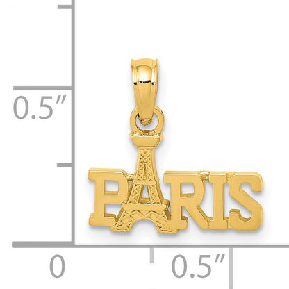 14K PARIS With Eiffel Tower Pendant
