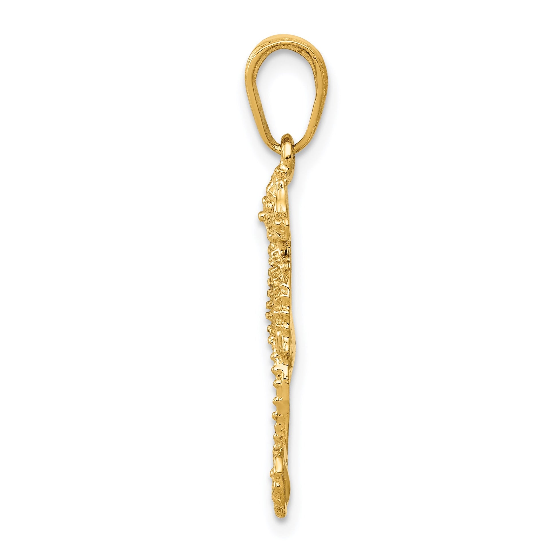 14K Seahorse Pendant