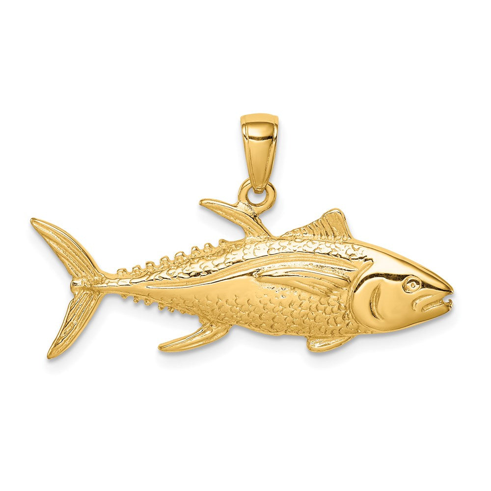 14K Yellowfin Tuna Fish Pendant