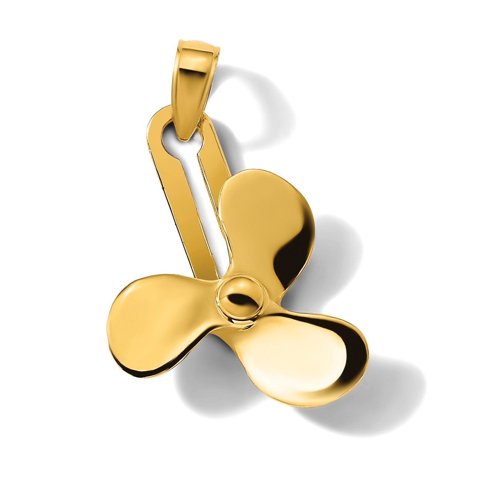 14K Moveable 3 Blade Propeller Pendant