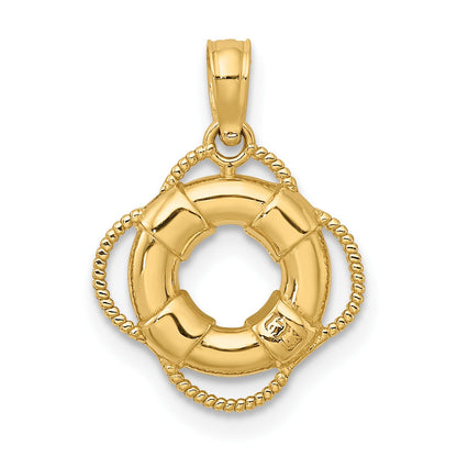 14K 3-D Life Preserver Charm