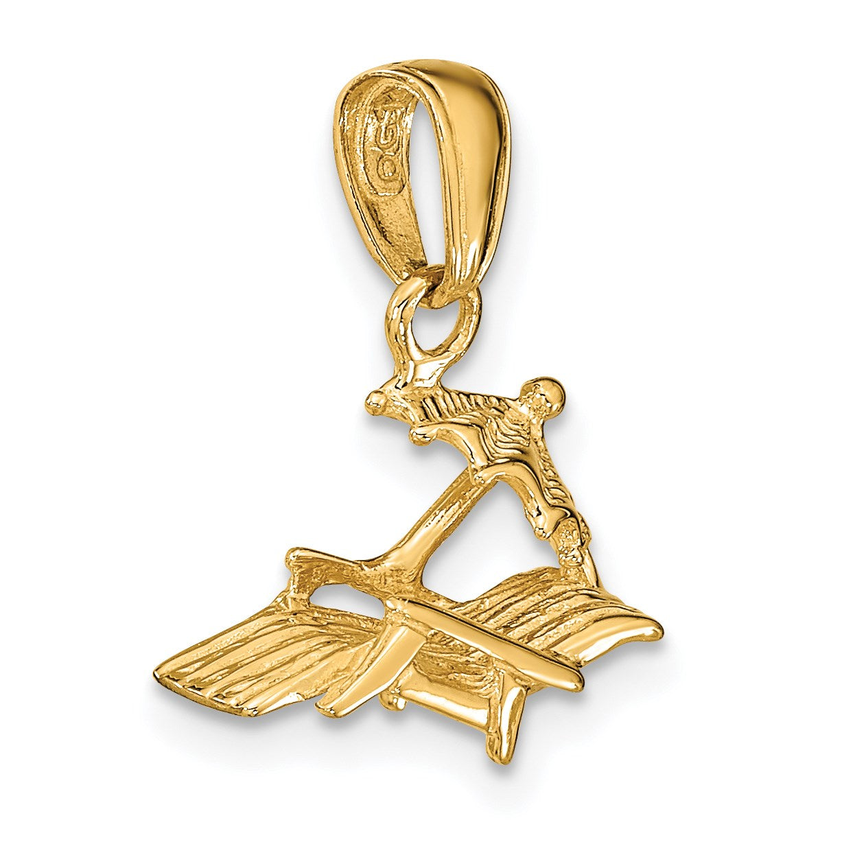 14K 3-D Lounge Beach Chair with Umbrella Pendant