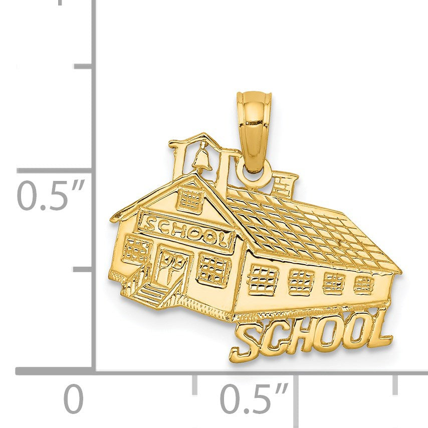 14K SCHOOL House Pendant