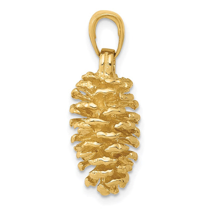 14K 3-D Pinecone Pendant