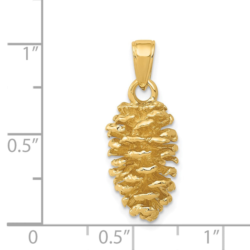 14K 3-D Pinecone Pendant