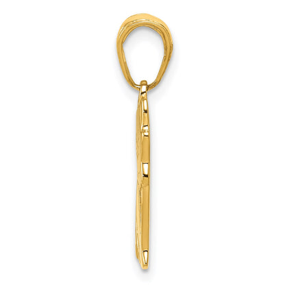 14K Sitting Cat Pendant