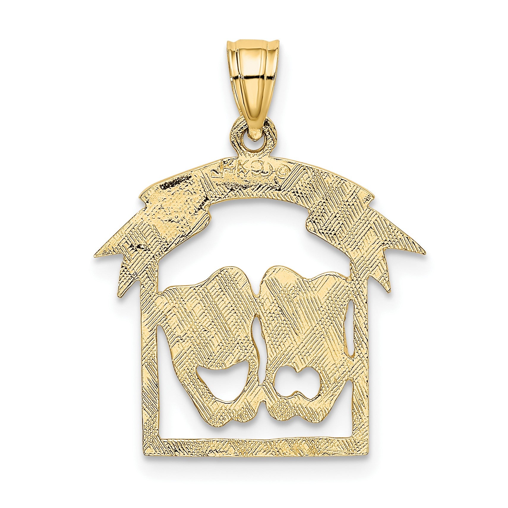14K Comedy/Tragedy DRAMA in Frame Charm