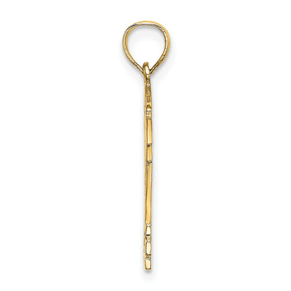 14K HOCKEY Story Framed Charm