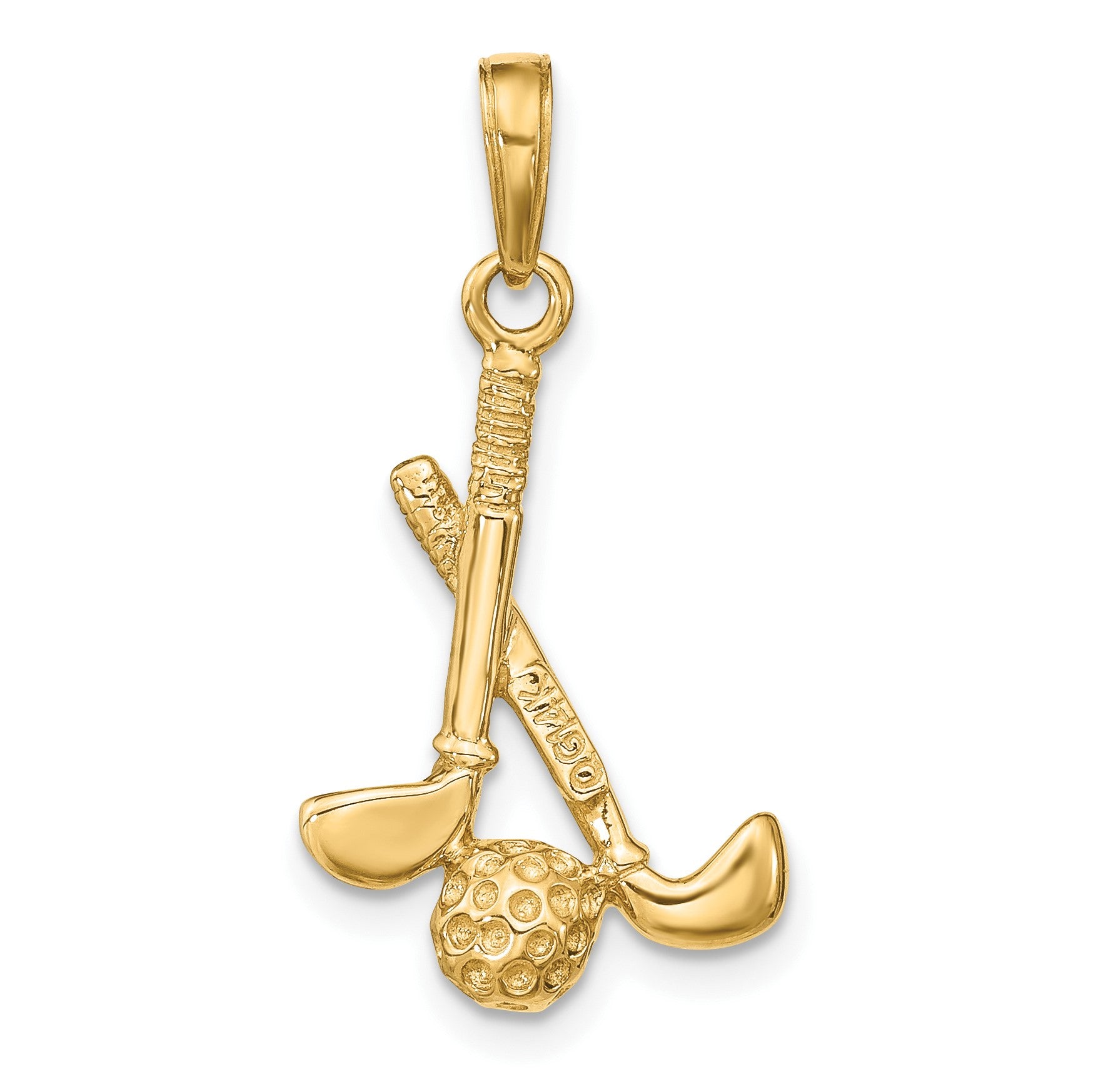 14K 3-D Golf Clubs and Ball Pendant