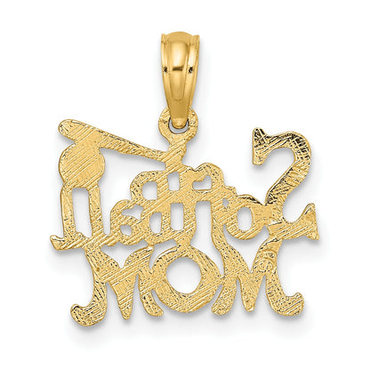14K SOFTBALL MOM with Bat And Ball Charm