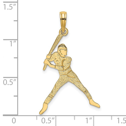 14K Baseball Batter Charm