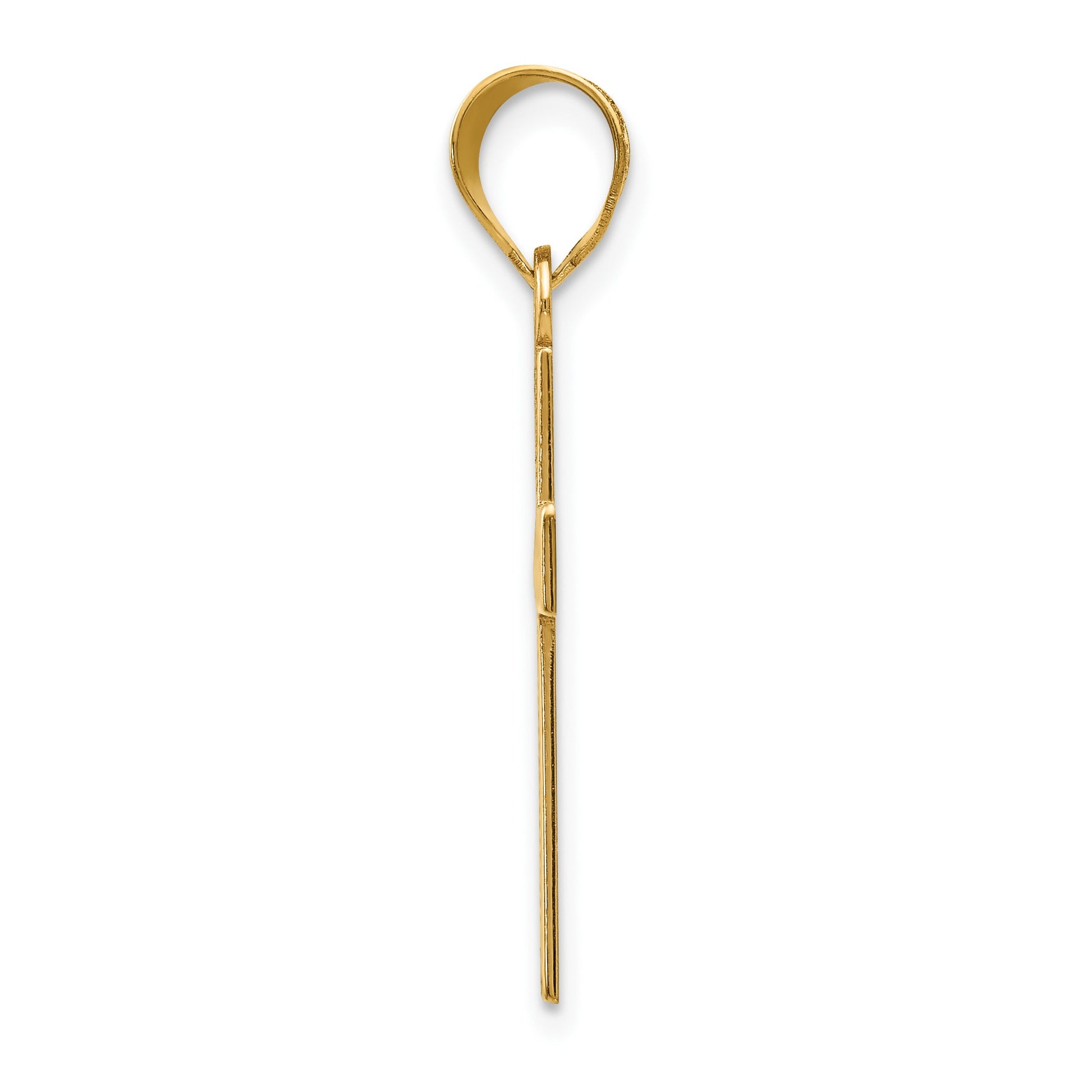 14K Small Satin Cross Pendant
