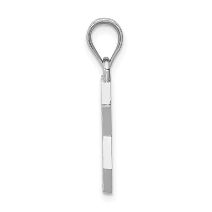 14K White Gold Polished Star of David Pendant