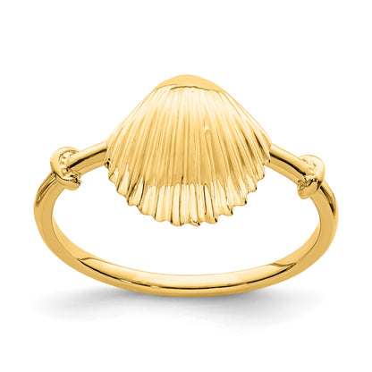 14K Polished Shell Ring