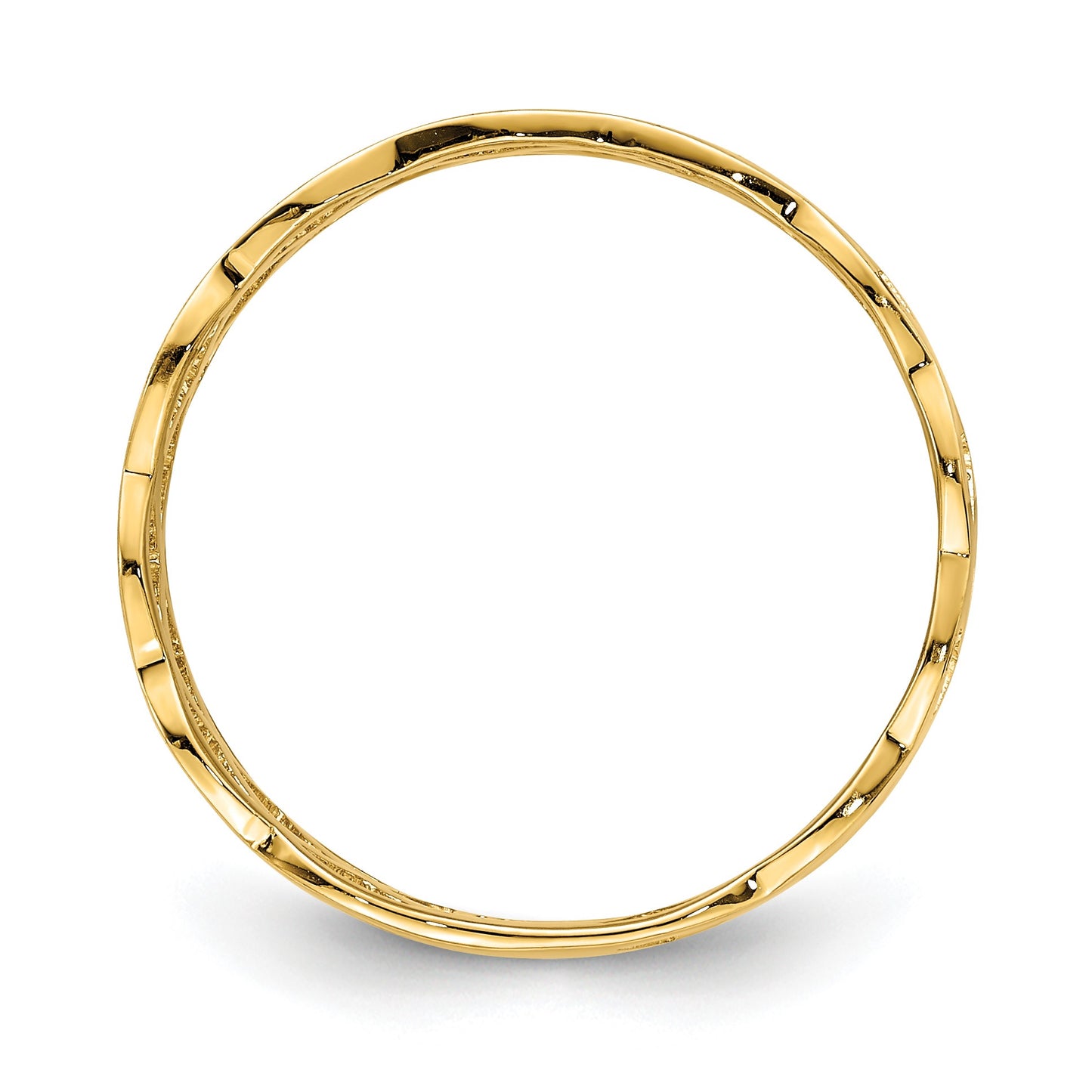 14K Polished Woven Celtic Knot Band
