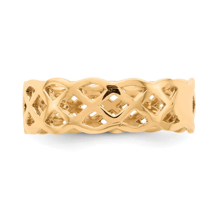 14K Polished Woven Celtic Knot Band