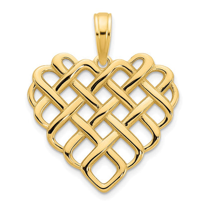 14k Fancy Heart Pendant