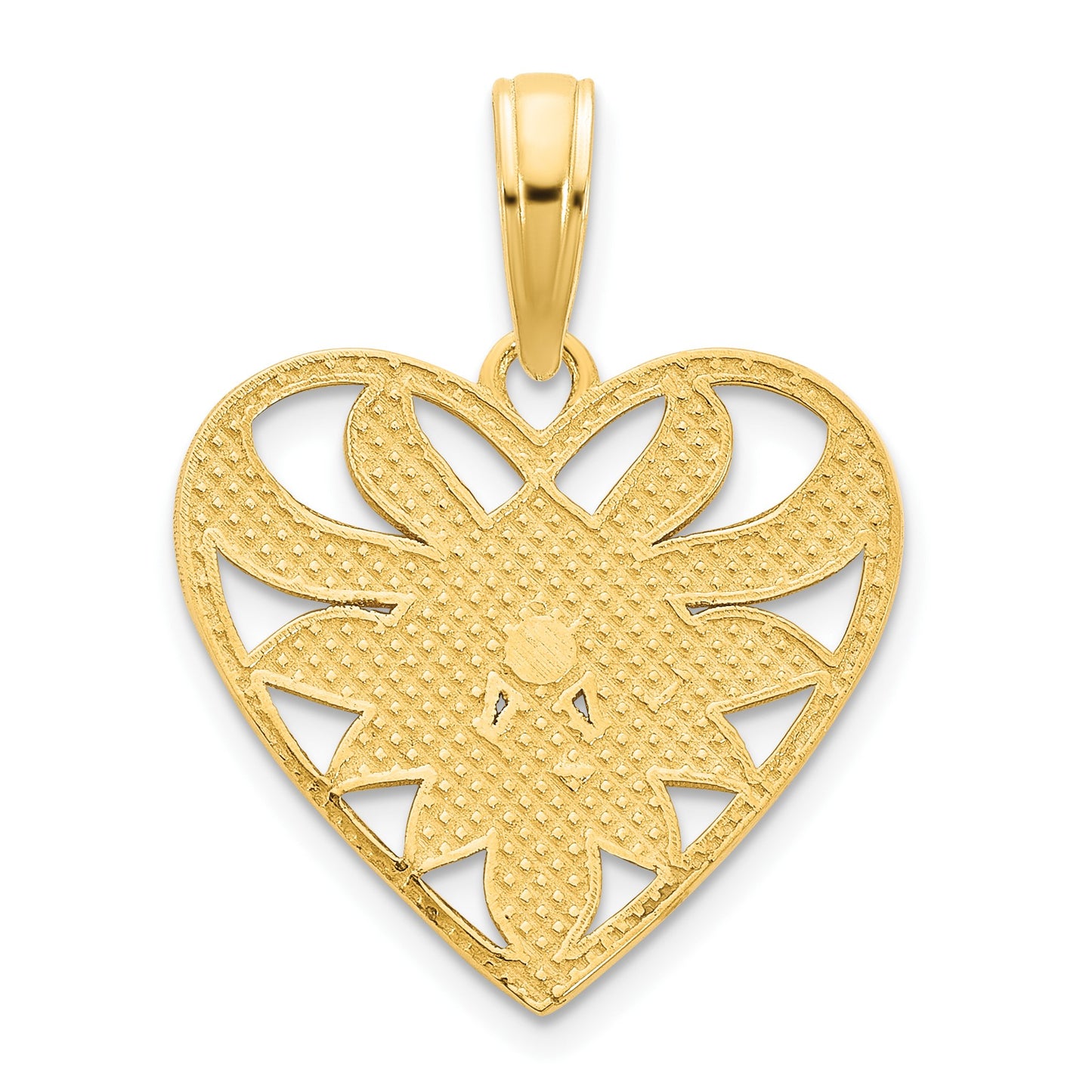 14k Fancy Filigree Heart Pendant