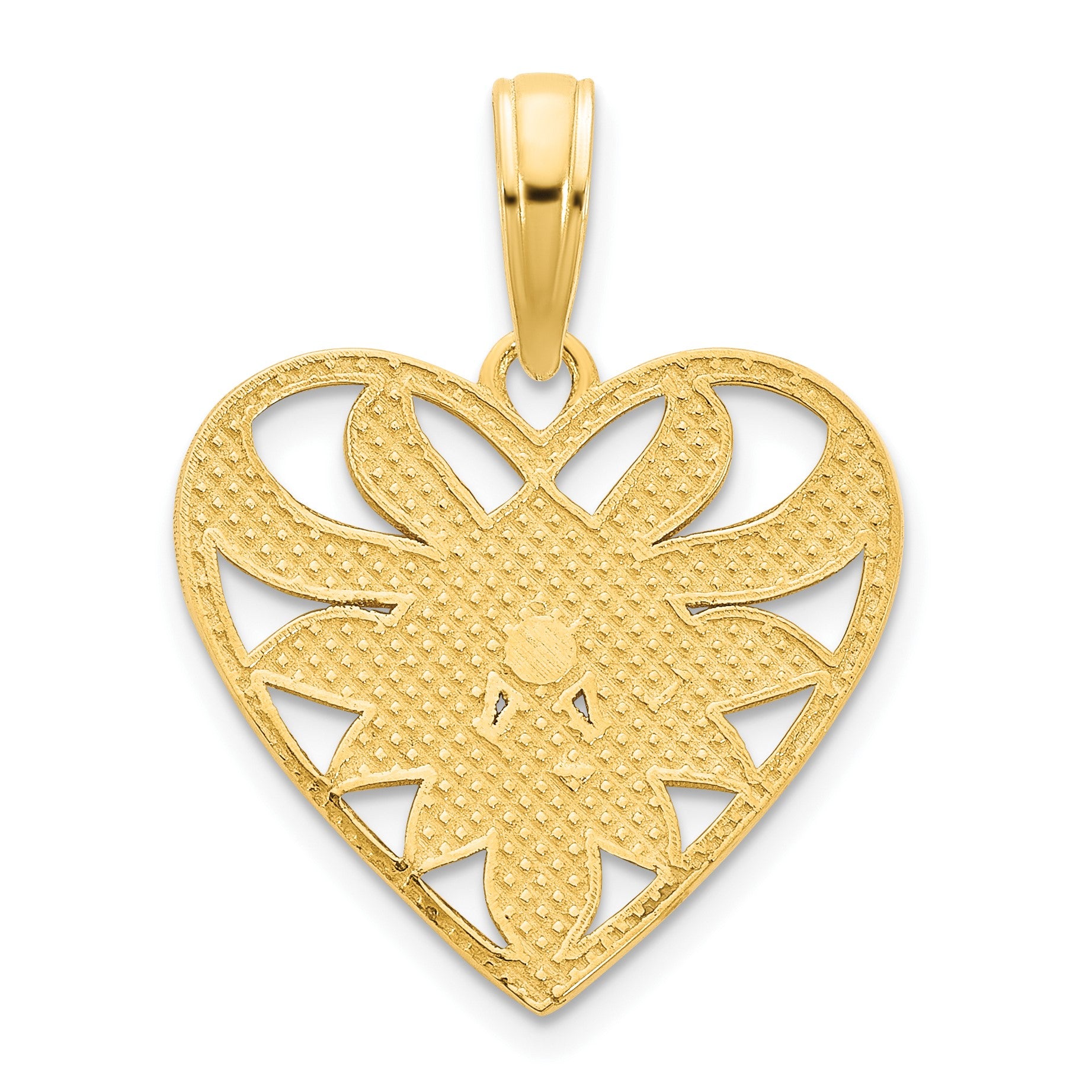 14k Fancy Filigree Heart Pendant