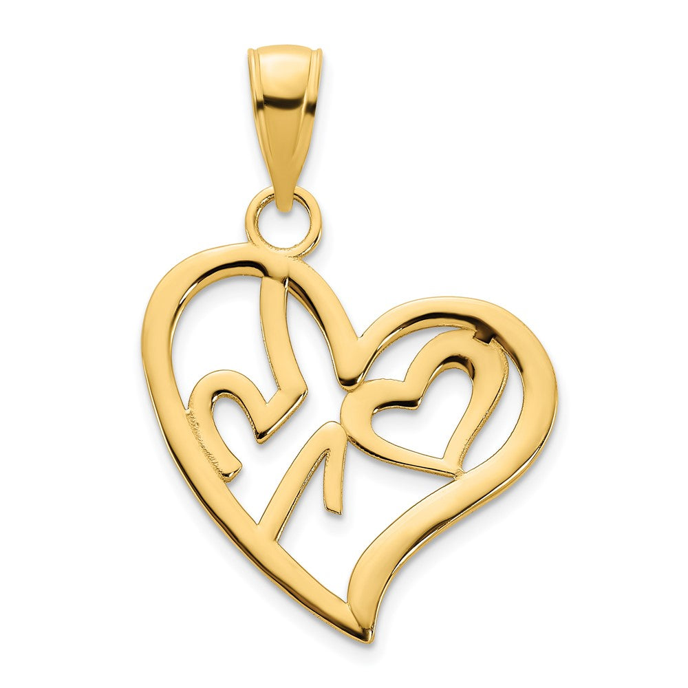 14k  #15 Heart Pendant