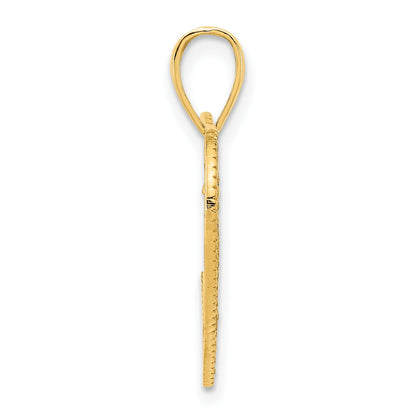 14k Fancy Cut-out Heart Pendant