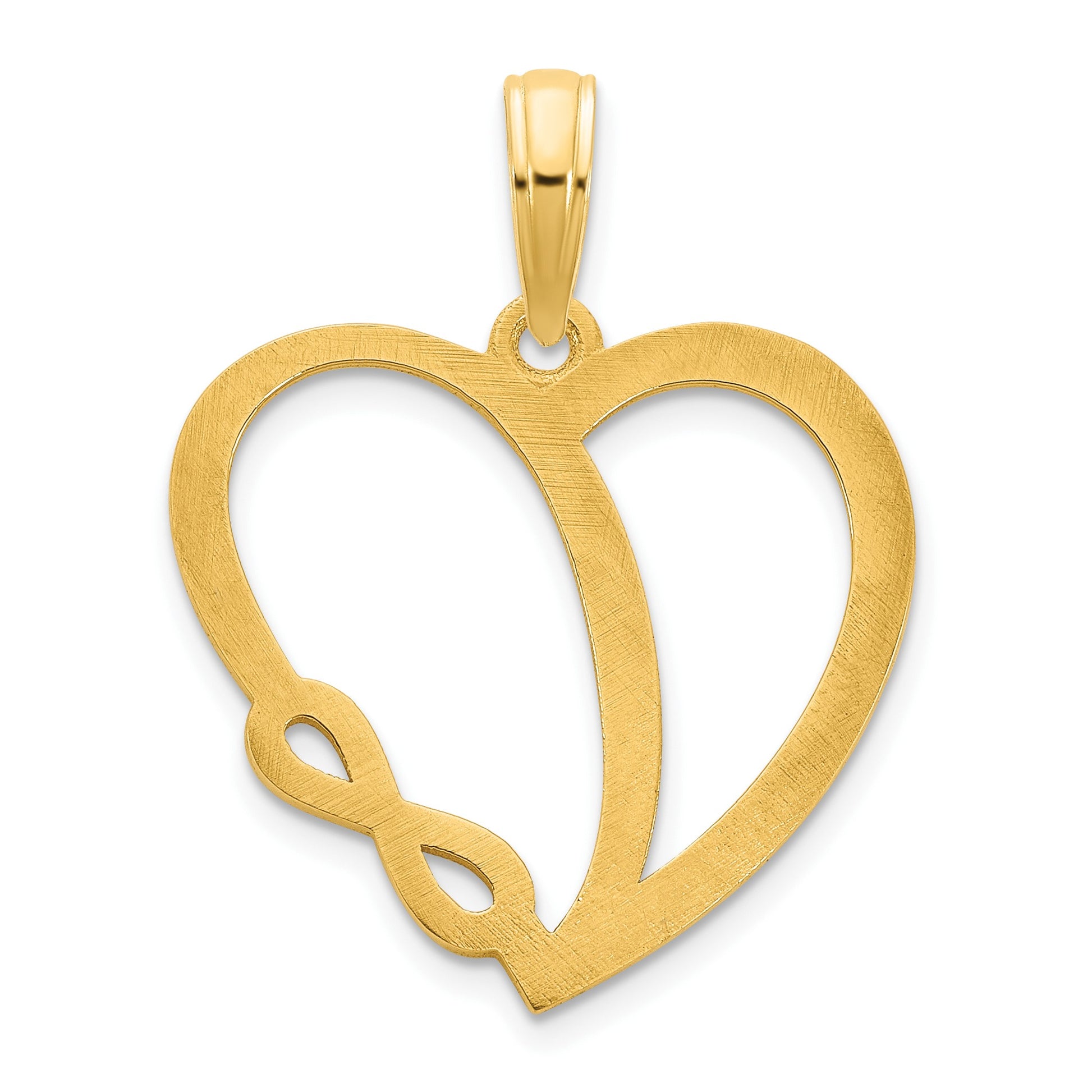 14k Infinity Heart Charm