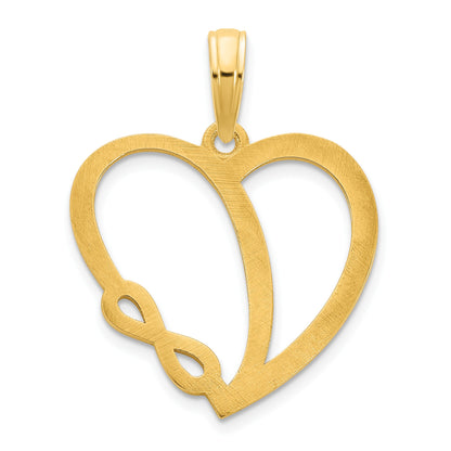 14k Infinity Heart Charm