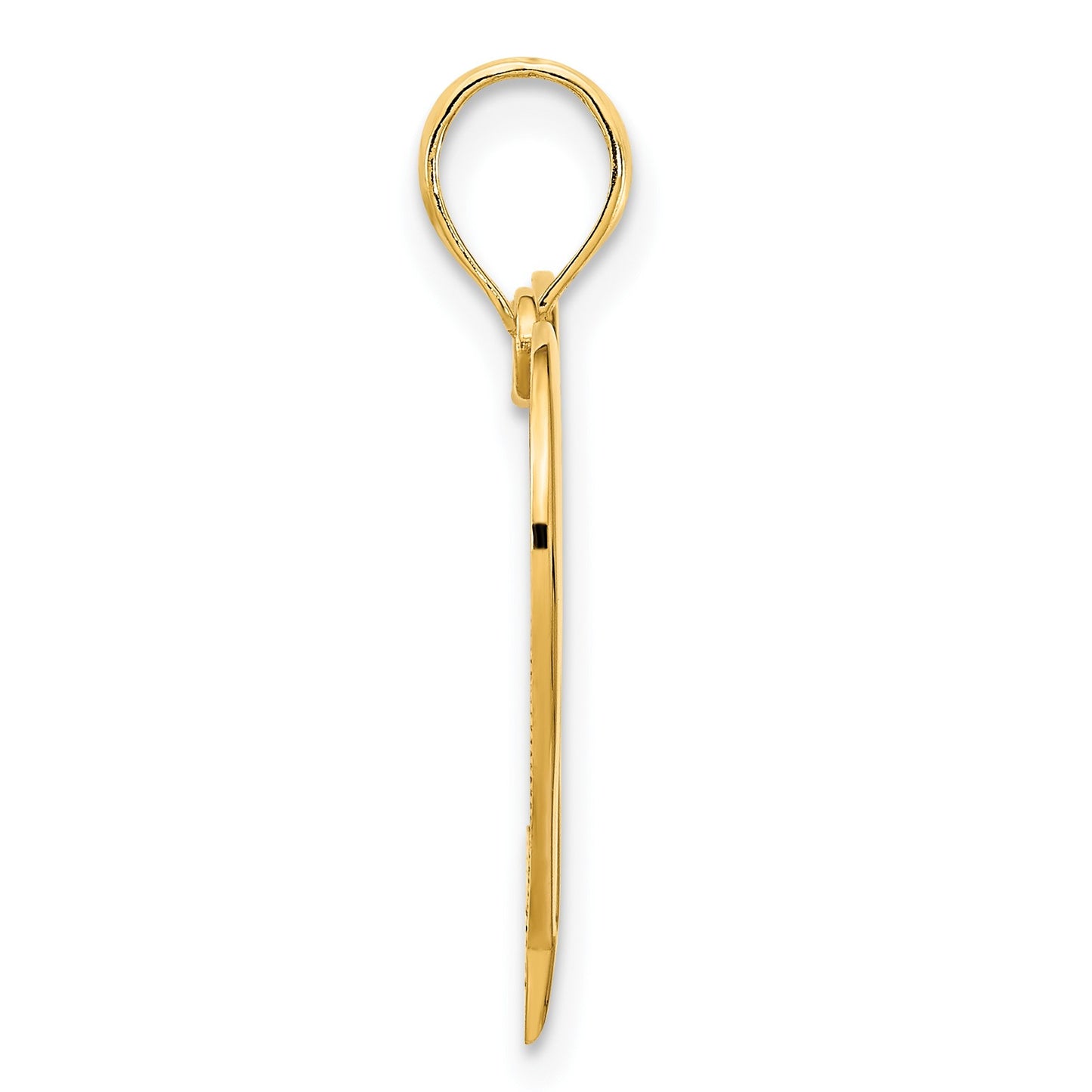 14k Open Heart Pendant