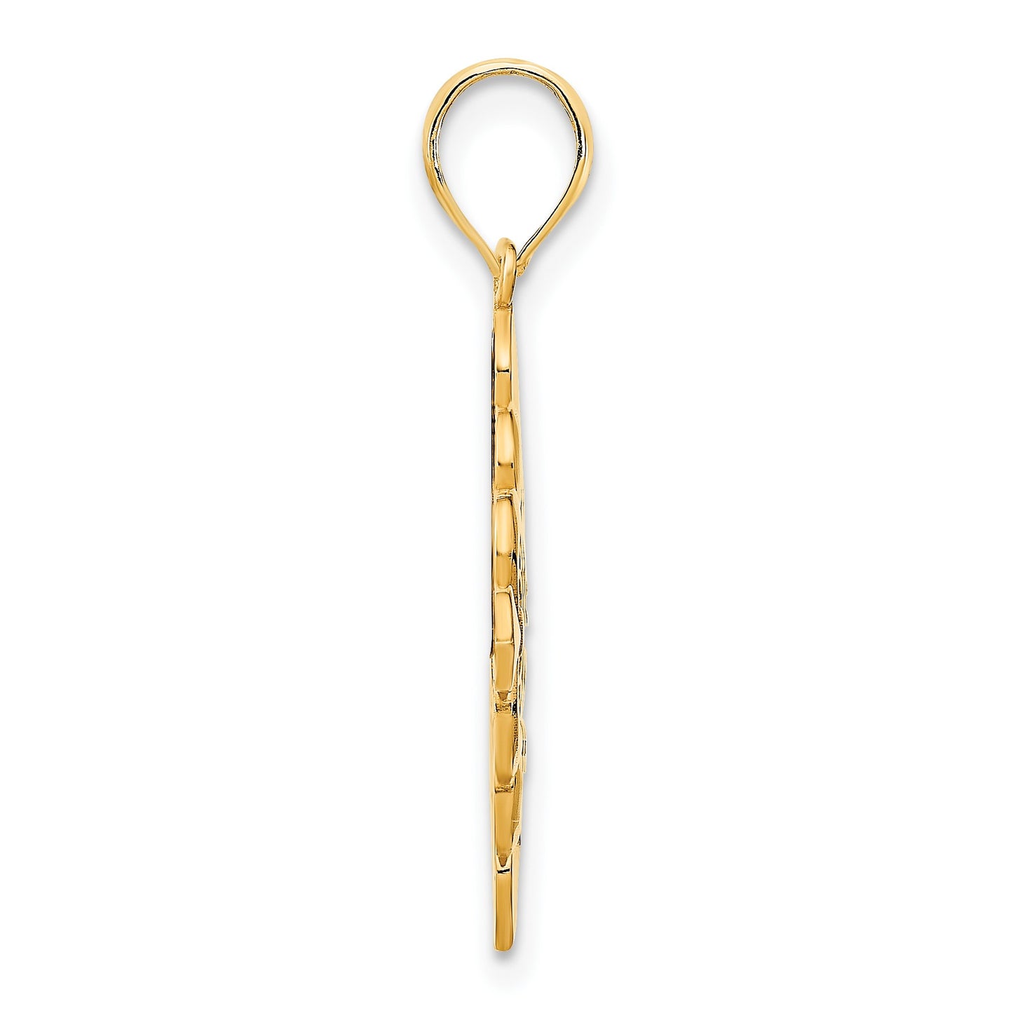 14k Fancy Fleur de Lis Pendant