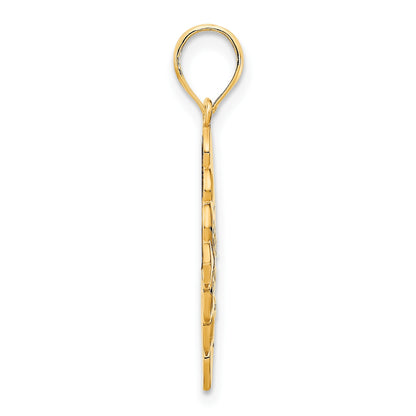 14k Fancy Fleur de Lis Pendant