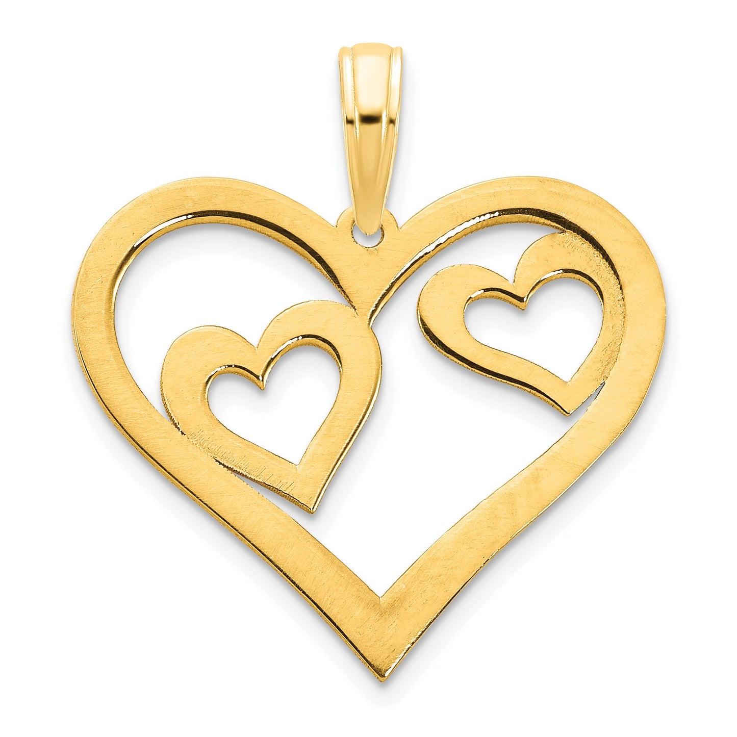 14k Heart in Heart Pendant