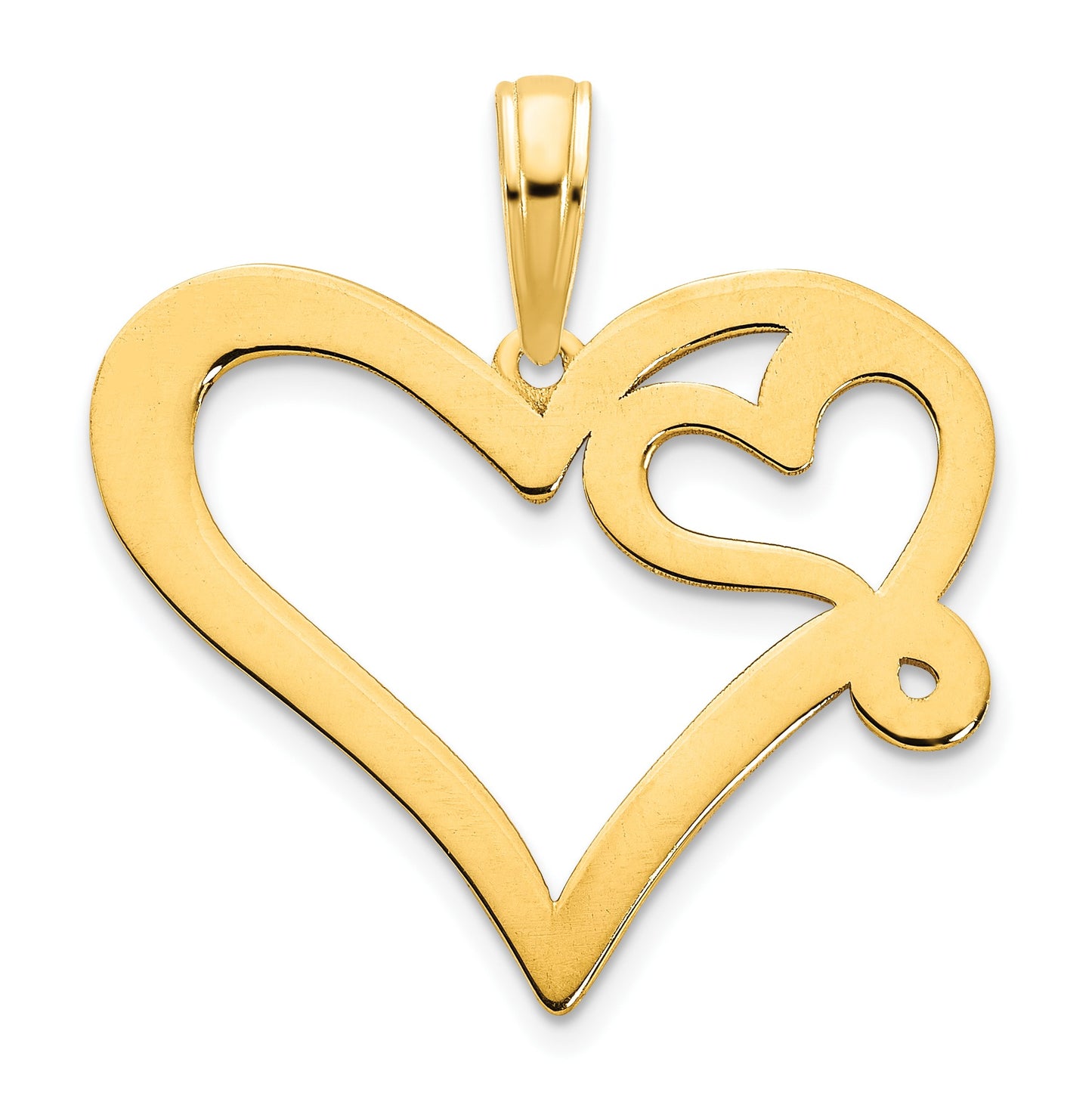 14k Heart in Heart Pendant