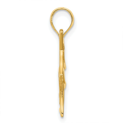 14k Cut-out Unicorn Pendant