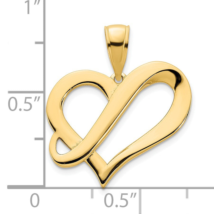 14k Fancy Heart Pendant