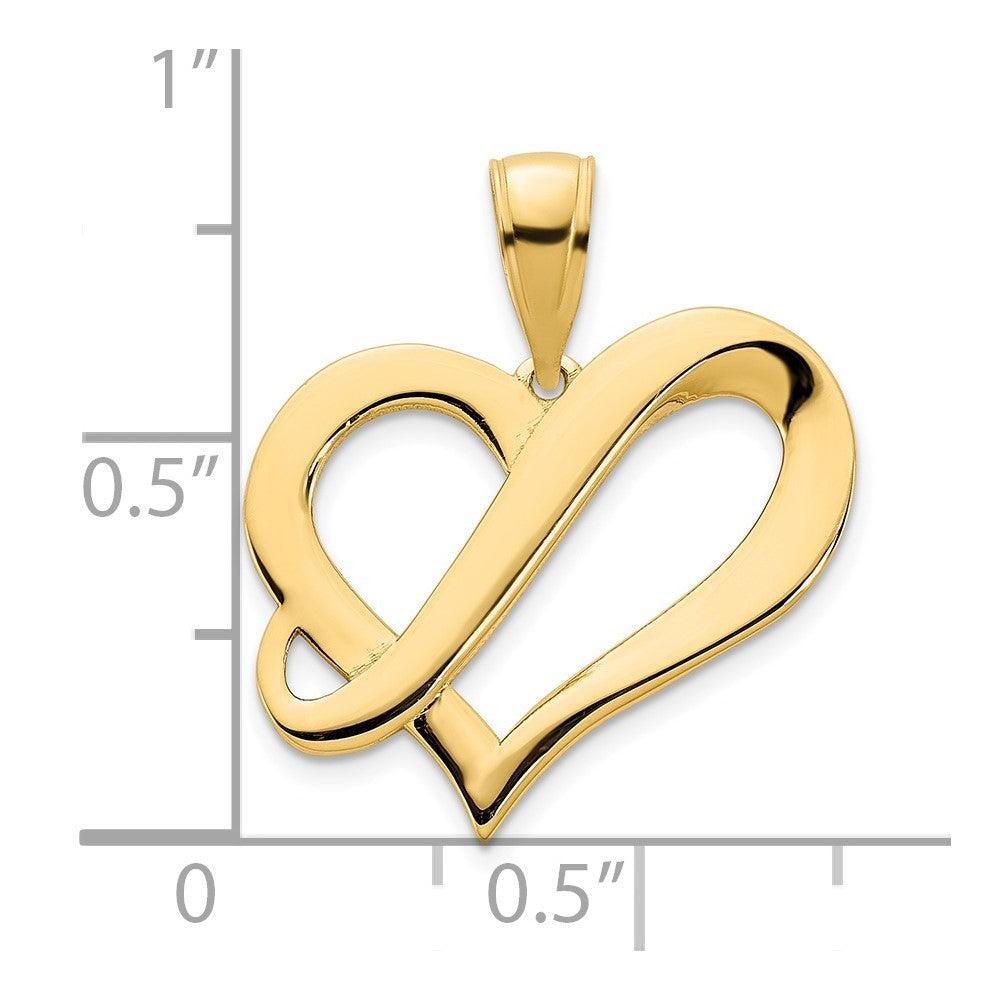 14k  Fancy Heart Pendant