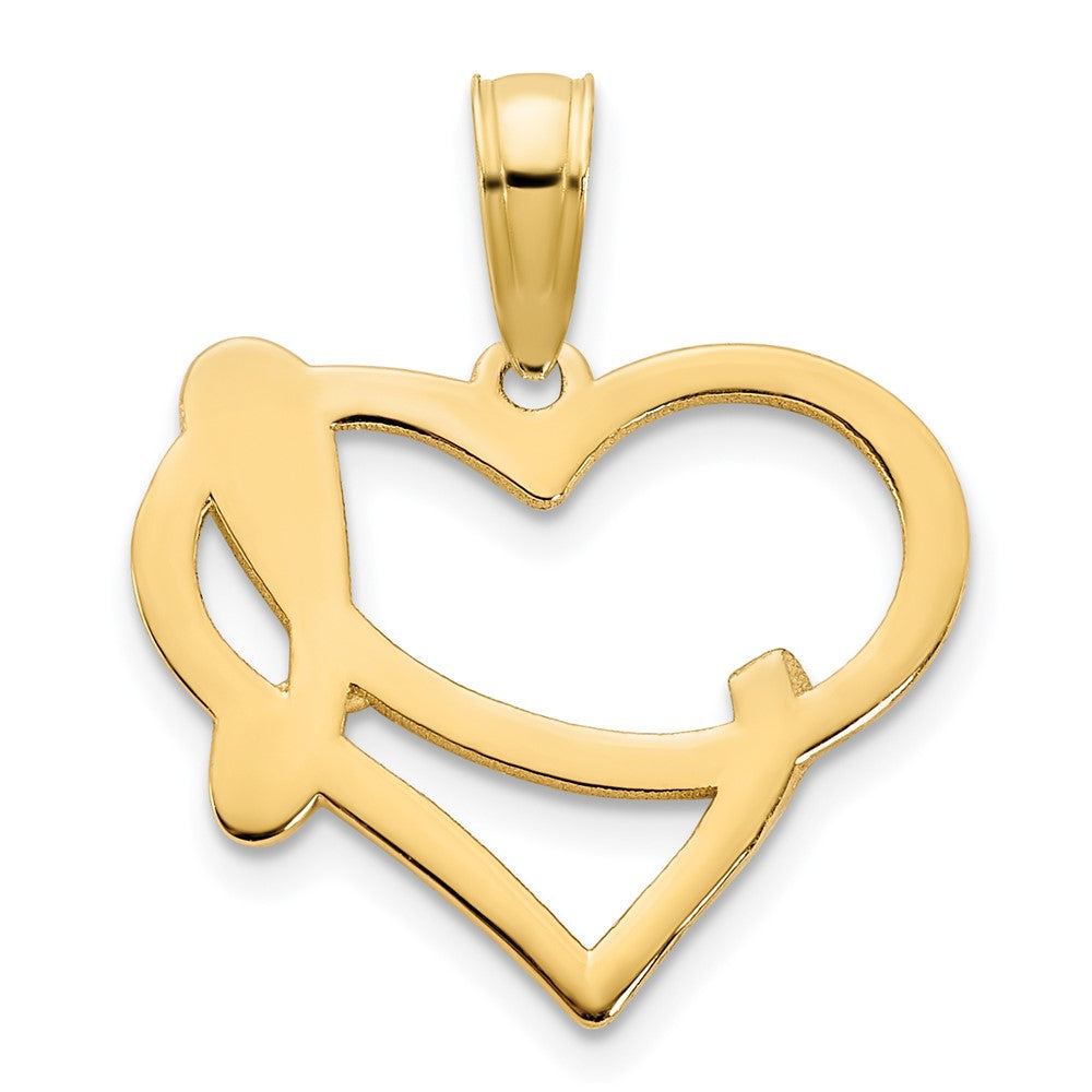 14k Fancy Heart Pendant