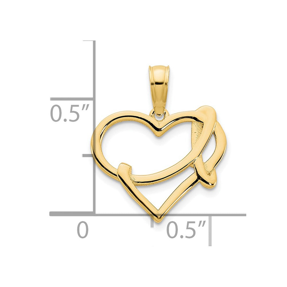 14k Fancy Heart Pendant