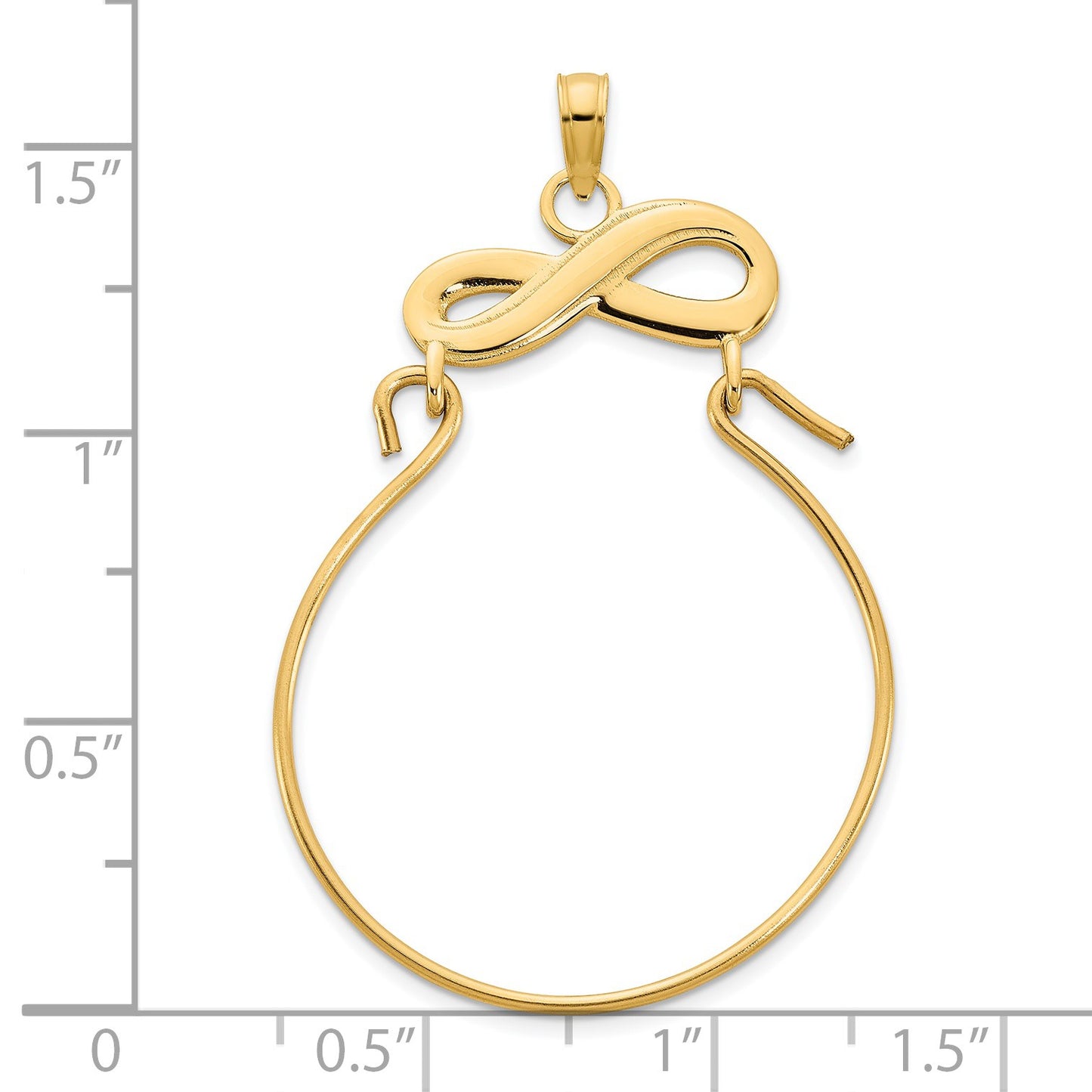 14k Infinity Charm Holder Pendant