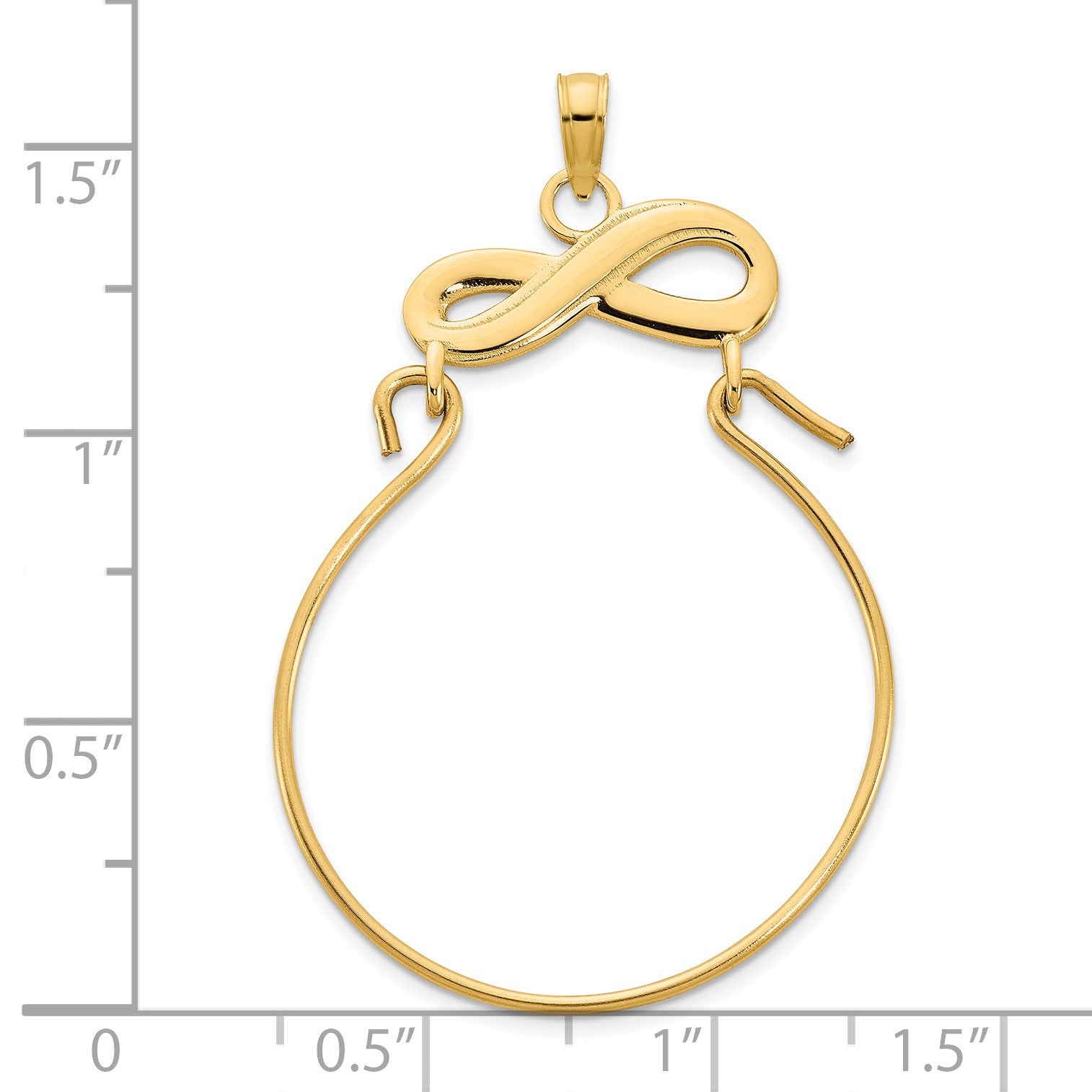 14k Infinity Charm Holder Pendant