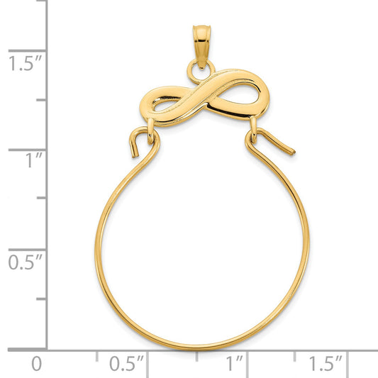 14k Infinity Charm Holder Pendant