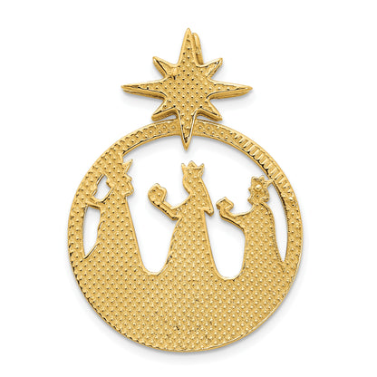 14k Polished Three Wise Men and North Star Chain Slide