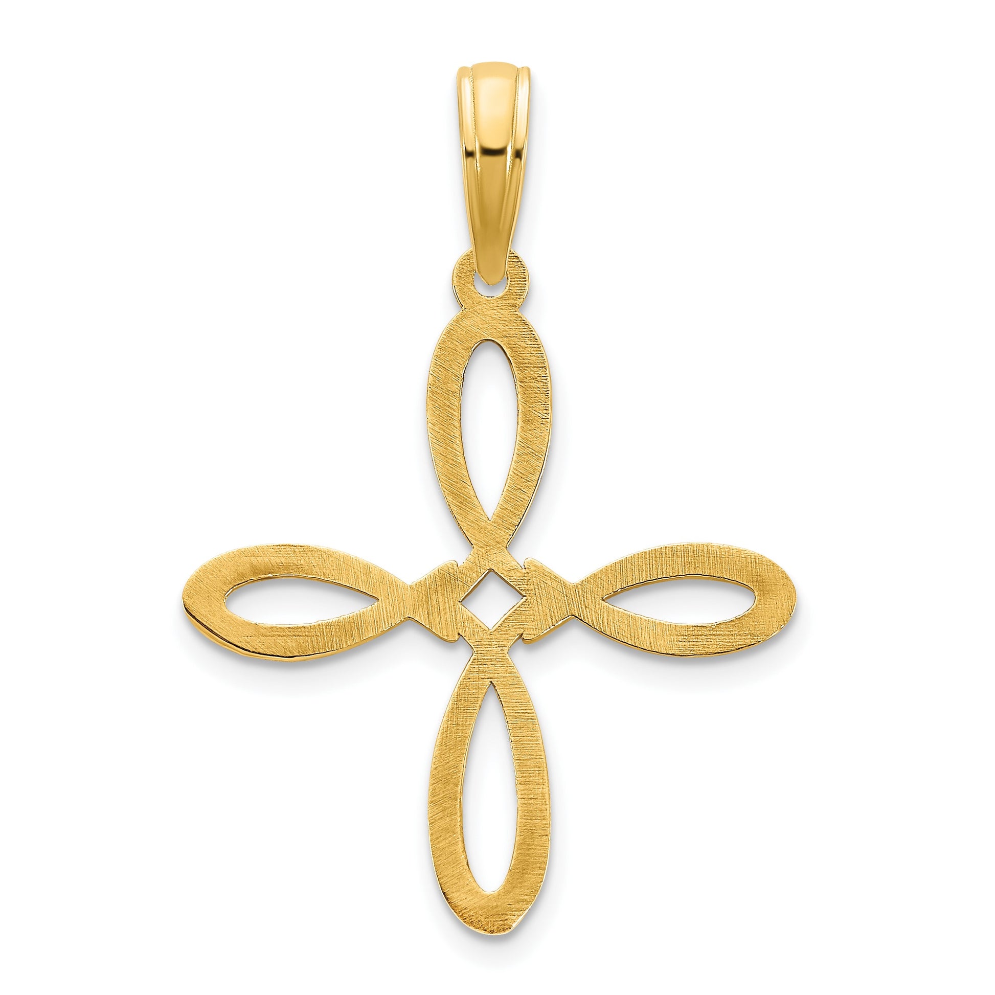 14k Fancy Celtic Knot Cross Pendant